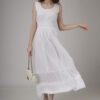 Basic White Long Dress