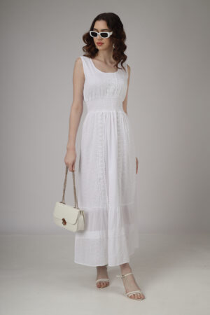 Basic White Long Dress1