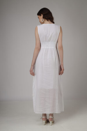 Basic White Long Dress3