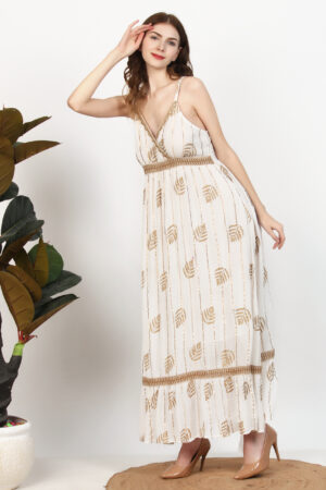 Beige-White Lace maxi Dress1