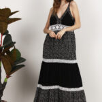 Black and White Long Maxi Dress