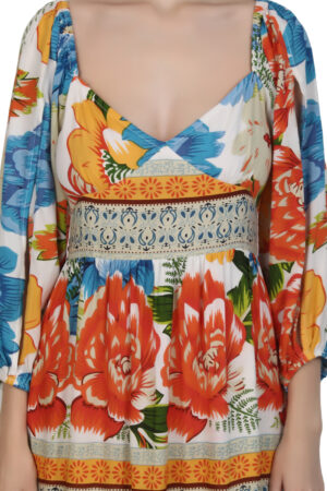 Multi-coloured Floral Maxi Dress4