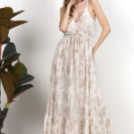 White & Gold Maxi Dress