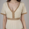 Beige Long Dress With Lace Detailing4