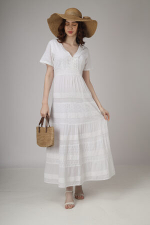 Classic White Lace Dress1