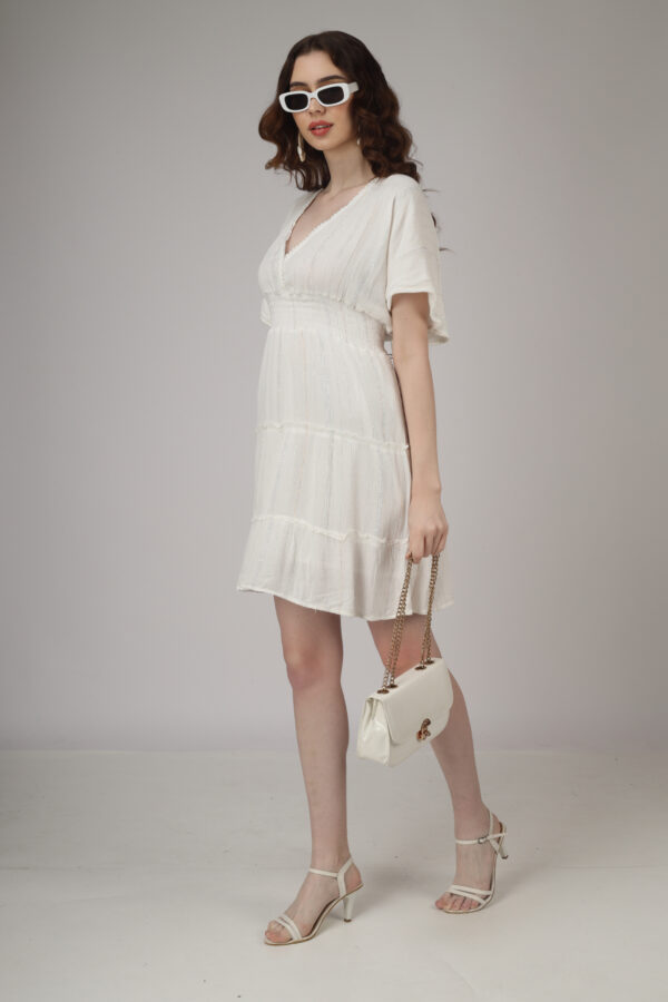 Classic White Short Dress1