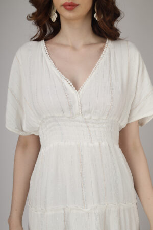 Classic White Short Dress5