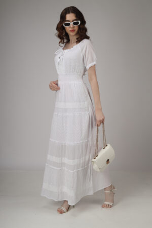 White Lace Maxi Dress