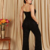 Black Corset top with flared pants2