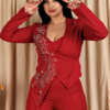 Classic Red Asymmetrical Co-ord set3