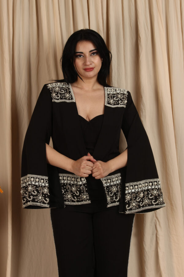 Timeless Black co-ord set with statement Jacket